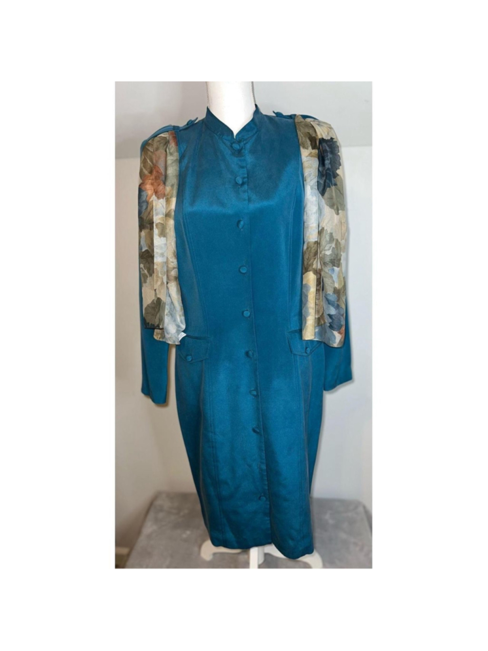 Women's VTG Silk Jacket Coat Trench 10
